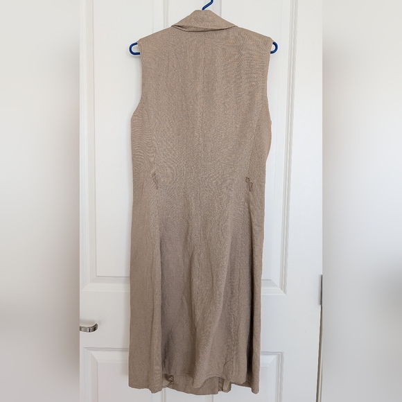 Sleeveless Tan Trench Dress - Picture 2 of 2